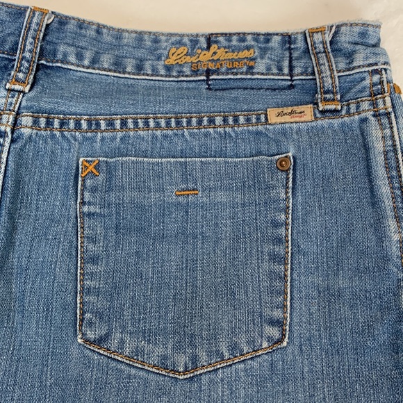 LEVI’S Button Fly Floral Embroidered Denim Mini Skirt - Picture 13 of 16